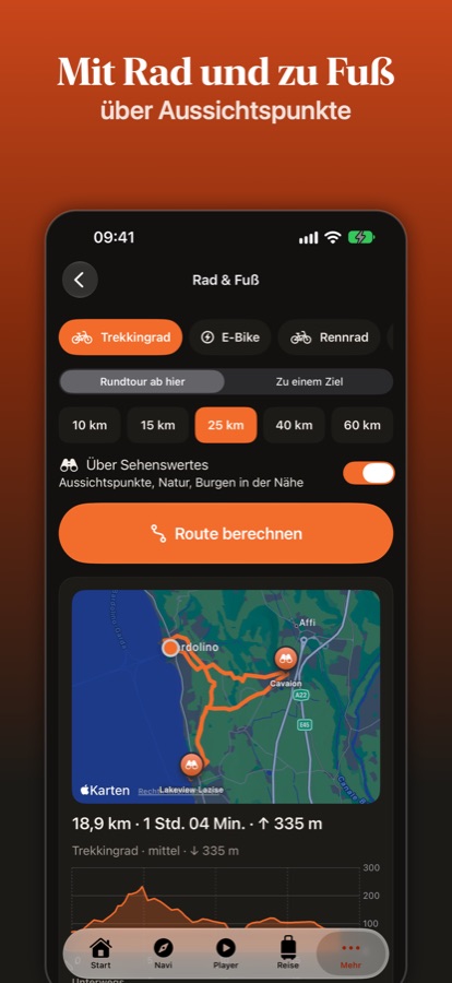 Radtour über Aussichtspunkte