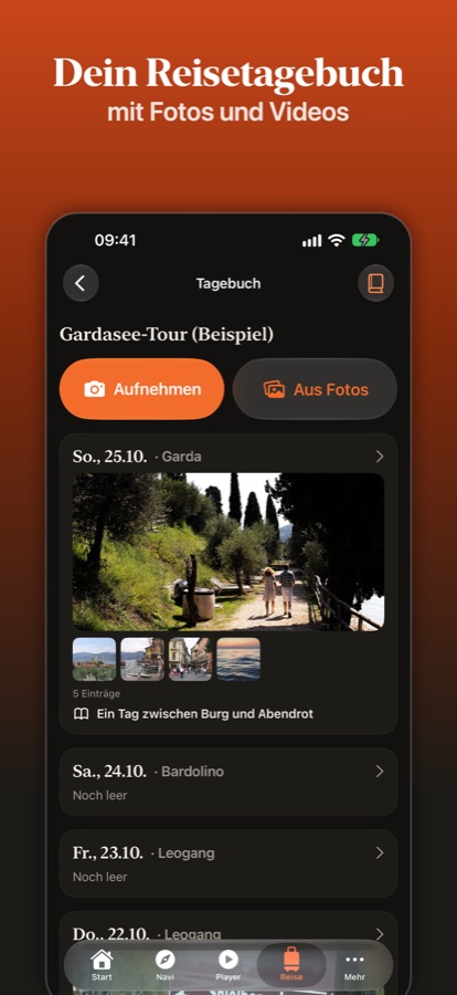 Reisetagebuch mit Fotos